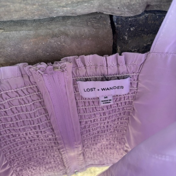 Lost + Wander Cropped Square Neck Top Lilac Size M - Picture 4 of 4